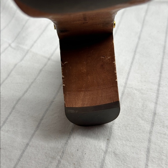 Veronica Beard Giles Block Heel Mule Clogs, Black,Size 8M Bohemian leather Heel - Picture 8 of 12